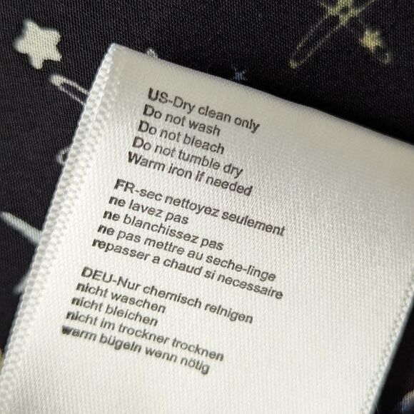 Anine Bing Silk Seastar Preppy Coastal Nautical Whimsigoth Beach Girl Top S - Picture 10 of 10